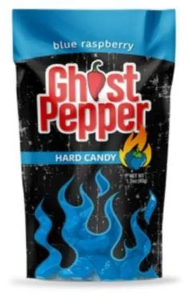 Ghost Pepper Blue Raspberry Spicy Hard Candy 36g - Blue Raspberry 36 g (Pack of 1)