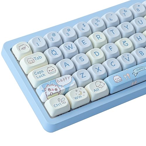 Sunzit Cute Keycaps 149 Keys PBT Keycaps Set,MOA Profile Custom Dye Sublimation Cat Keycaps for Cherry MX Switches Mechanical Gaming Keyboard