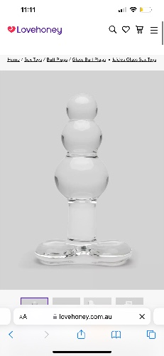 Beaded glass buttplug