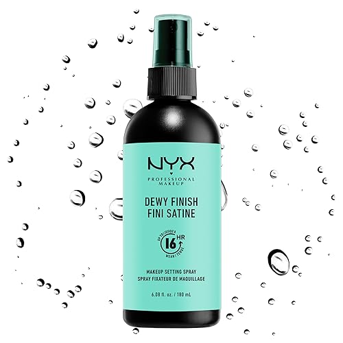 NYX PROFESSIONAL MAKEUP Makeup Setting Spray - Dewy Finish, Long-Lasting Face Mist for up to 16HR Wear, Vegan Formula, JUMBO Size - 6.08 Fl Oz (Pack of 1) - Dewy