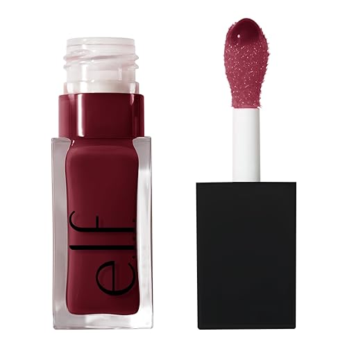 e.l.f. Glow Reviver Lip Oil, Nourishing Tinted Lip Oil For A High-shine Finish, Infused With Jojoba Oil, Vegan & Cruelty-free, Jam Session - Jam Session - 0.25 Fl Oz (Pack of 1)
