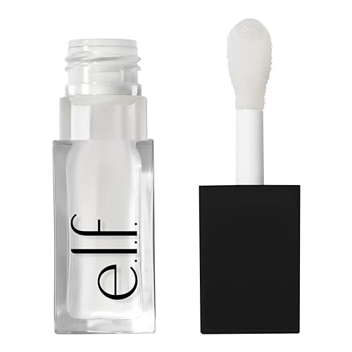 e.l.f. Glow Reviver Lip Oil, Nourishing Tinted Lip Oil For A High-shine Finish, Infused With Jojoba Oil, Vegan & Cruelty-free, Crystal Clear - Crystal Clear - 0.25 Fl Oz (Pack of 1)