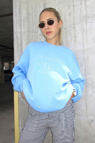 LA Crew Fleece Pullover - XL / Little Boy Blue