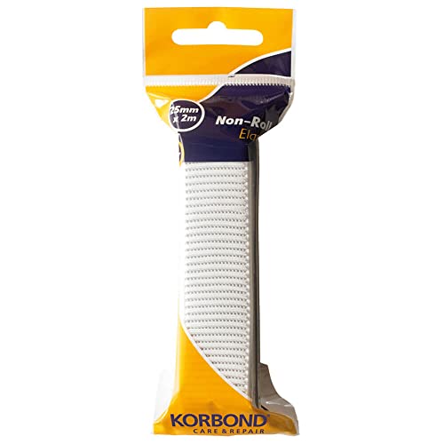 Korbond Non-Roll Elastic - 110377 - 25mm - White