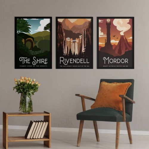 Middle Earth - Poster Set  (To place an order you need to choose min. 5 Posters) - Medium (30x40cm)