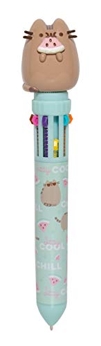 Grupo Erik Pusheen Pen | 10 In 1 Ballpoint Pen With 3D Pusheen Cat Topper | Pusheen Gifts - Pusheen Stationery | Multi Colour Pen | Cute Pen | Kawaii pen - Kawaii Stationery - Pusheen - 1 Count (Pack of 1)