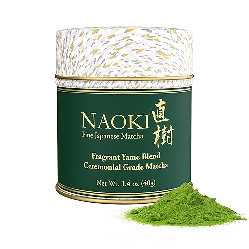 Naoki Matcha Fragrant Yame Blend – Authentic Japanese First Harvest Ceremonial Grade Matcha Green Tea Powder from Yame, Fukuoka (40g / 1.4oz) - 1.4 Ounce (Pack of 1)