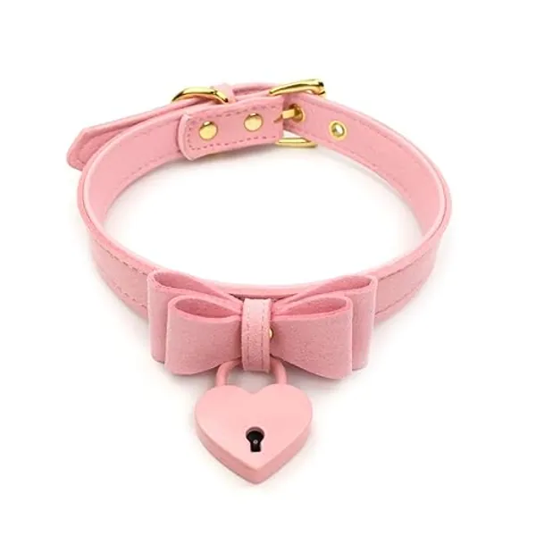 Bell Choker Collar Necklace Lolita Bow Collar Cat Kitty Velvet Necklace - G