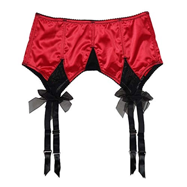 Throne Jayne Tvrtyle Womens Red Satin Sexy Wide Straps Big Bow