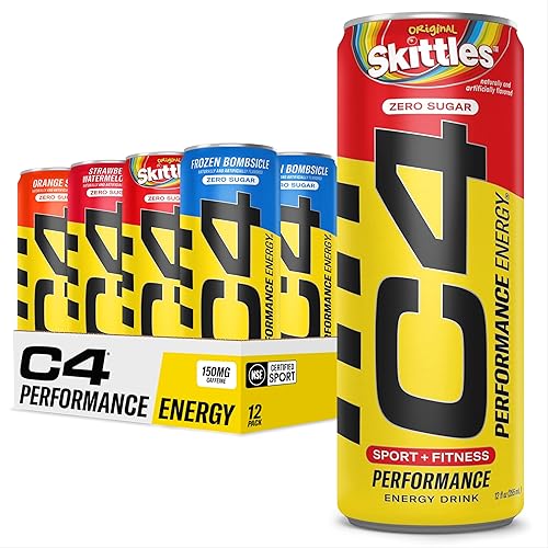 Cellucor C4 Performance Energy Drink Official Variety Pack | Zero Sugar Carbonated Preworkout Energy | 150mg Caffeine with Beta Alanine | 4 Flavors | 12 Fl Oz (12 Pack) - C4 Energy Official Variety Pack - 12 Fl Oz (Pack of 12)