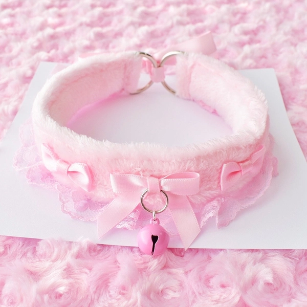Pink Fuffy Kitten Collar