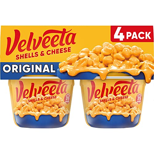 Velveeta Shells & Cheese Original Microwavable Macaroni and Cheese Cups (4 ct Pack, 2.39 oz Cups) - 4 Count (Pack of 1)