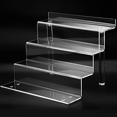 9 Inch Acrylic Shelf for Perfume Organizer, 4 Tier Funko POP Shelves, Cologne Organizer Tiered Riser Display Stand, Acrylic Display for Decoration and Organizer - (9x7 inch) 1Pcs