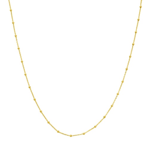 Gold Saturn Necklace - 14K Yellow Gold / 20"