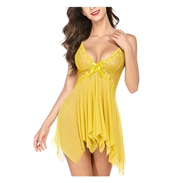 
                            Avidlove Lingerie for Women Lace Babydoll Sleepwear Boudoir Outfits Plus Size Langeray S-5XL
                        