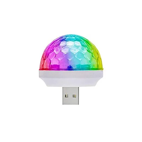 
                            YOJOHUA LED Car USB Atmosphere Light, USB Disco Ball Party Light MINI Portable Strobe Lights for Kid's Birthday Parties Stage DJ Lighting Disco Decoration
                        