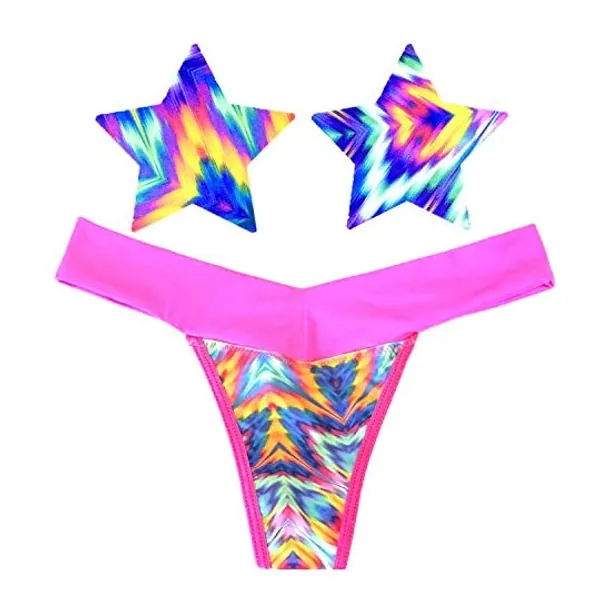                             Neon AF Naughty Thong and Matching Pasties                        