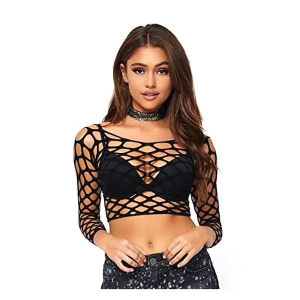 
                            Leg Avenue Women's Fishnet Crop Top
                        