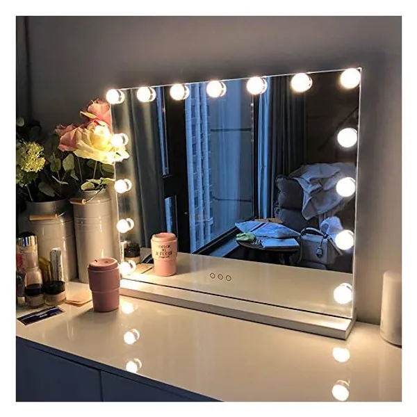                              Vanity Mirror with Lights, with 15 Dimmable LED Bulbs                    