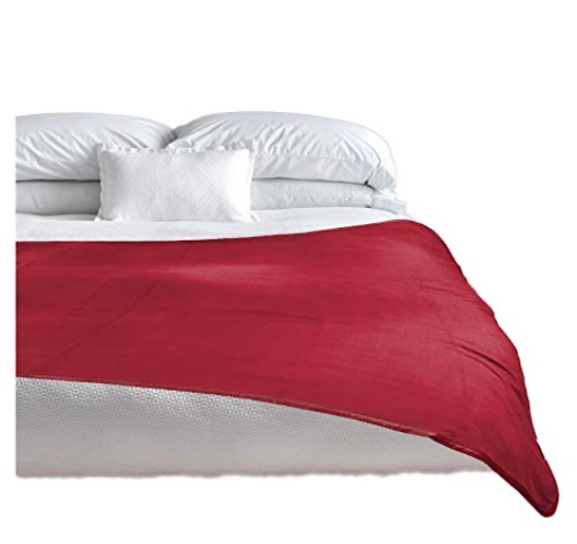 TOP 100% Waterproof Blanket Red/Grey Jumbo 80x60 for Adults and Pets. Everything Dry No Matter How Wet It Gets! Ultra-Soft, Noiseless, Leakproof. Bed, Mattress, Furniture Protector. EZ Wash/Dry - Jumbo (80 in x 60 in) - Red Gray Reversible