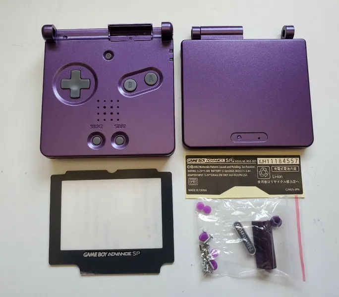 pearl purple Housing Shell Button Replace for Nintendo GameBoy Advance SP GBA SP
