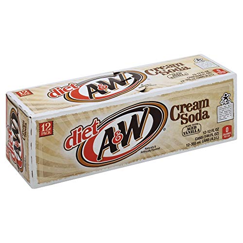 A&W, Diet Cream Soda, 12 Count