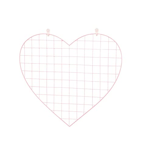 2 Pink Heart Wire Grid Panels