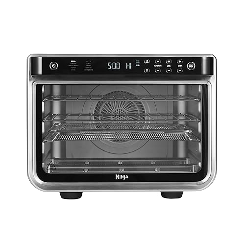 Ninja Foodi 10-in-1 Multifunction Oven, Fast Mini Oven, Countertop Oven, 10 Cooking Functions, Air Fry, Pizza, Grill, Roast, Bake, Toast, Bagel & more, Make Family-Size Meals, Silver/Black DT200UK - Silver/Black - 29L