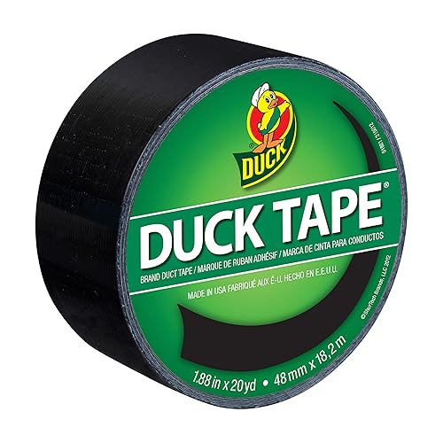 Duck Brand 1265013 Color Duct Tape, Single Roll, Black - Black - Single Roll