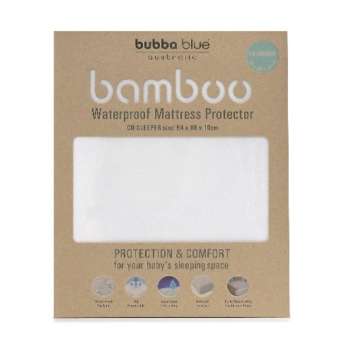 Bamboo White Co-sleeper Waterproof Mattress Protector | Default Title
