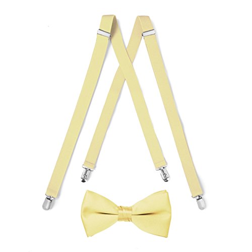 Tuxedo Park Suspender & Bow Tie Set - Adult Yellow