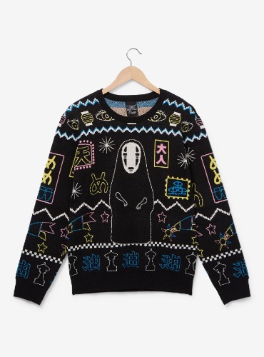 Studio Ghibli Spirited Away No-Face Holiday Sweater - BoxLunch Exclusive