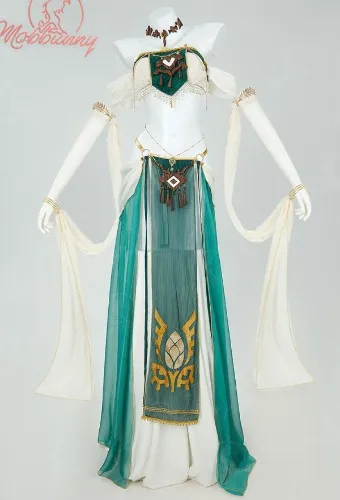 Princess Zelda Short Top and Skirt with Headpiece Necklace
