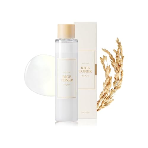 [I'm From] Rice Toner, 5.07 fl oz | Milky Toner for Glowing Skin, 77.78% Rice Extract from Korea, Glow Essence with Niacinamide, Hydrating for Dry Skin, Alcohol-Free, Fragrance-Free, Glass skin - 150 ml (Pack of 1)
