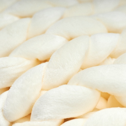 Hush Knit Weighted Blanket | Minky Velour / Cream
