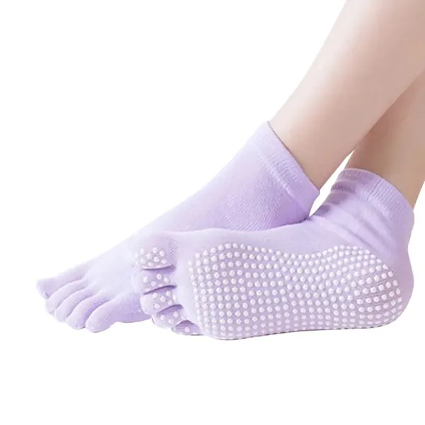 Solid Color Toe Socks (Adult Medium - Women's Shoe Sizes 5-10) - Lilac