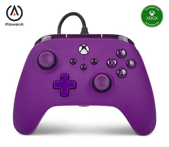 PowerA Advantage Wired Controller for Xbox Series X|S - Royal Purple, Xbox Controller with Detachable 10ft USB-C Cable, Mappable Buttons, Trigger Locks and Rumble Motors, Officially Licensed for Xbox - Royal Purple