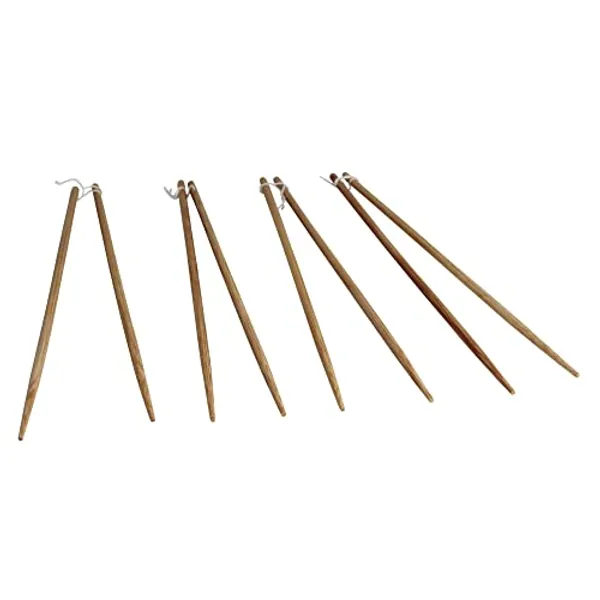 IMUSA 4 Pack 13.5" Bamboo Cooking Chopsticks,Brown