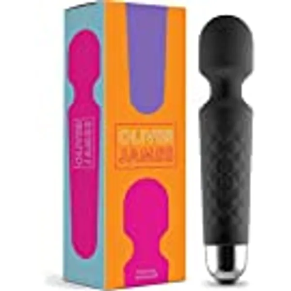 Oliver James Masseur Personnel de Voyage - Silencieux, Puissant et Rechargeable - 20 Modes de Vibration et 8 Vitesses Pour Détendre Tout le Corps et Apaiser les Tensions Musculaires, Noir