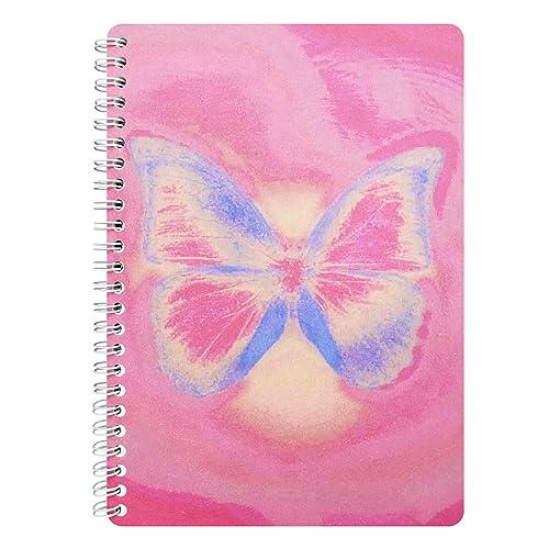 Reusable Sticker Book Collecting Album Sticker Storage Book for Adults A5 Size 40 Sheets Release Paper Sticker Collection Book with Clear Plastic Cover(Pink Butterfly) - Pink Butterfly