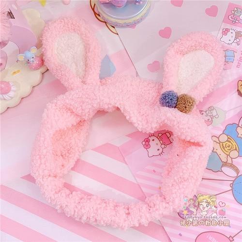 Fuzzy Bunny Hair Band | Bright Pink