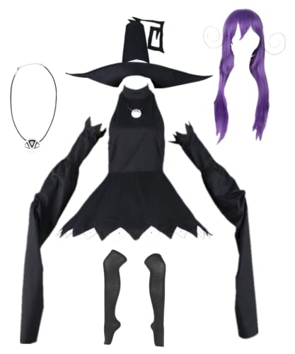 ZNZXYCOS Anime Cosplay Blair Black Sleeveless Dress With Hat Women's Suit Halloween Costumes - Large