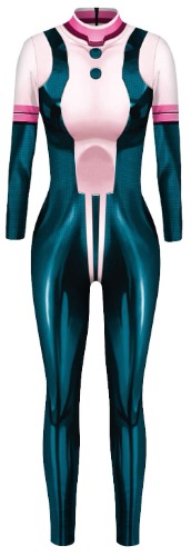 RongJun Womens MHA Cosplay Bodysuit Costume 3D Style Jumpsuit for Halloween Adult Outfits - Large Ochaco Uraraka