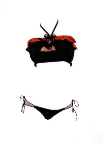 Women Sexy Anime Bikini Halloween Cosplay Costumes Lingerie Bra and panty set Dress - S0403black