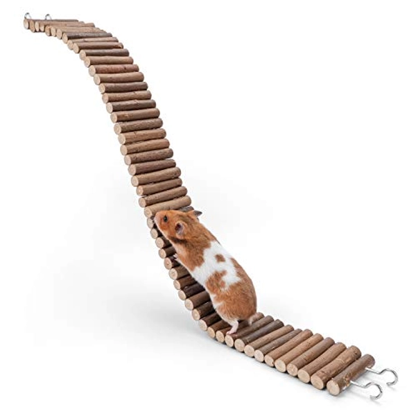 Niteangel Hamster Suspension Bridge Toy - Long Climbing Ladder for Dwarf Syrian Hamster Mice Mouse Gerbils and Other Small Animals (25.6L x 2.8W)