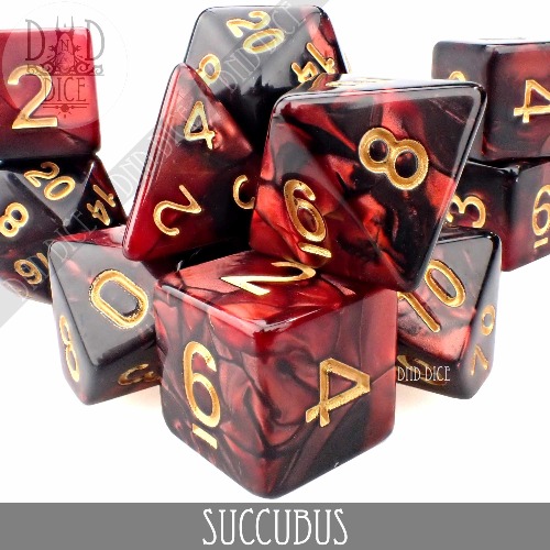 Succubus 7 or 11 Dice Set - 11 Dice Set