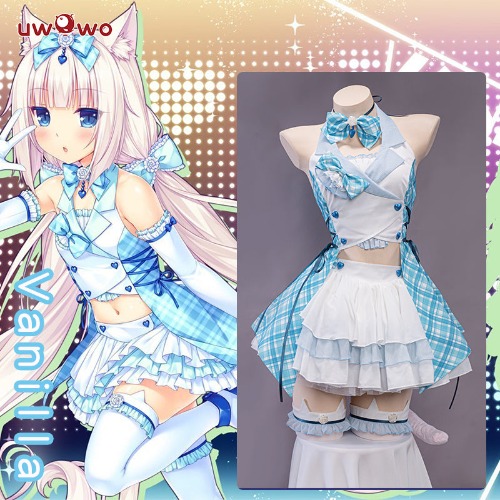 Uwowo Game Nekopara Live Catgirls Vanilla Idol Stage Performance Cosplay Costume - 【Pre-sale】S