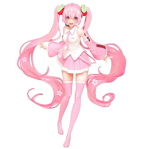 Yarpuudg Miku Figure Anime Figures Vocaloid Figurine Pink Cherry Blossoms Figurine Desktop Collection 7.8inches - Cherry Blossoms