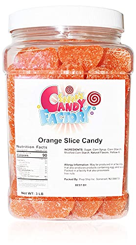 Sarah's Candy Factory Orange Slice Candy (3 Lbs in Jar) - Orange - 3 Pound (Pack of 1)