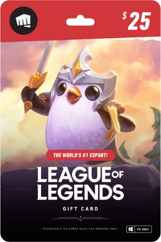 League of Legends $25 Gift Card - NA Server Only [Online Game Code] - 25